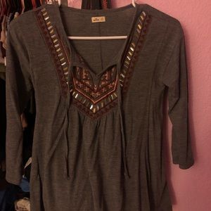 Hollister gray half sleeve
